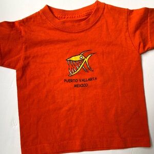 Orange Kids tourist T-Shirt puerto Vallarta piranha
